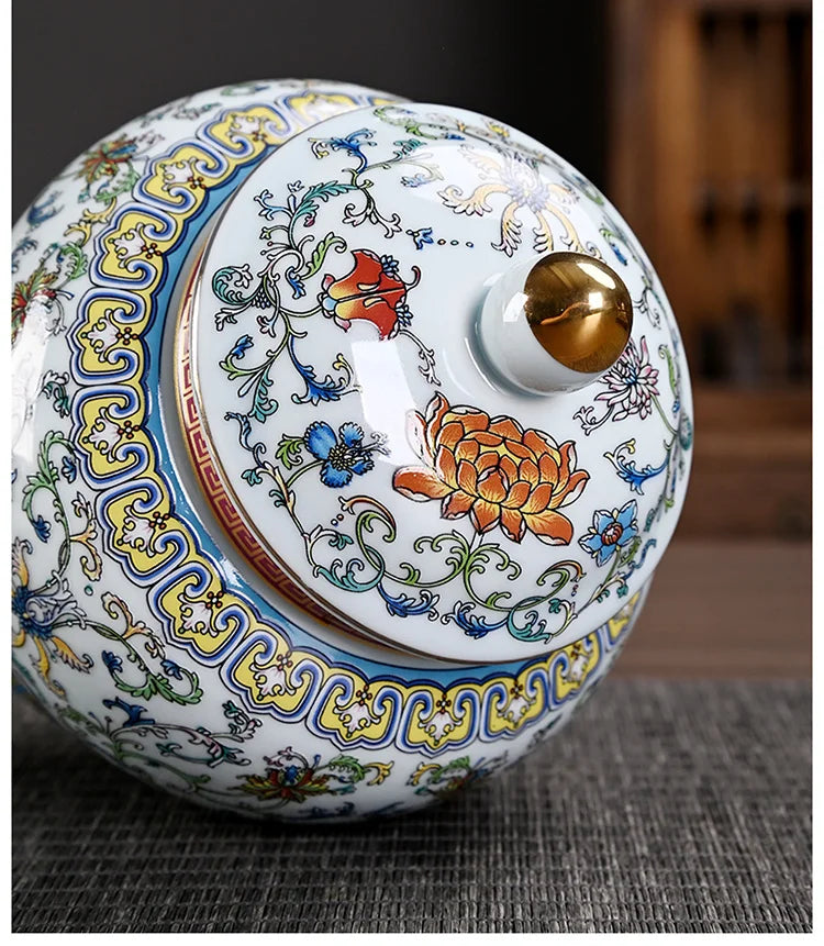 Ceramic Storage Pot & Tea Jar with Lid | Large Capacity | 5 Designs