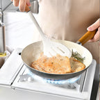 8-Piece Silicone Kitchen Utensils Set with Wooden Handles – Non-Stick Safe | Cream, White & Green
