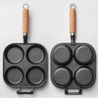 Cast Iron 4-Hole Breakfast Egg Pan – Gas & Induction Compatible | 4 Shape Options