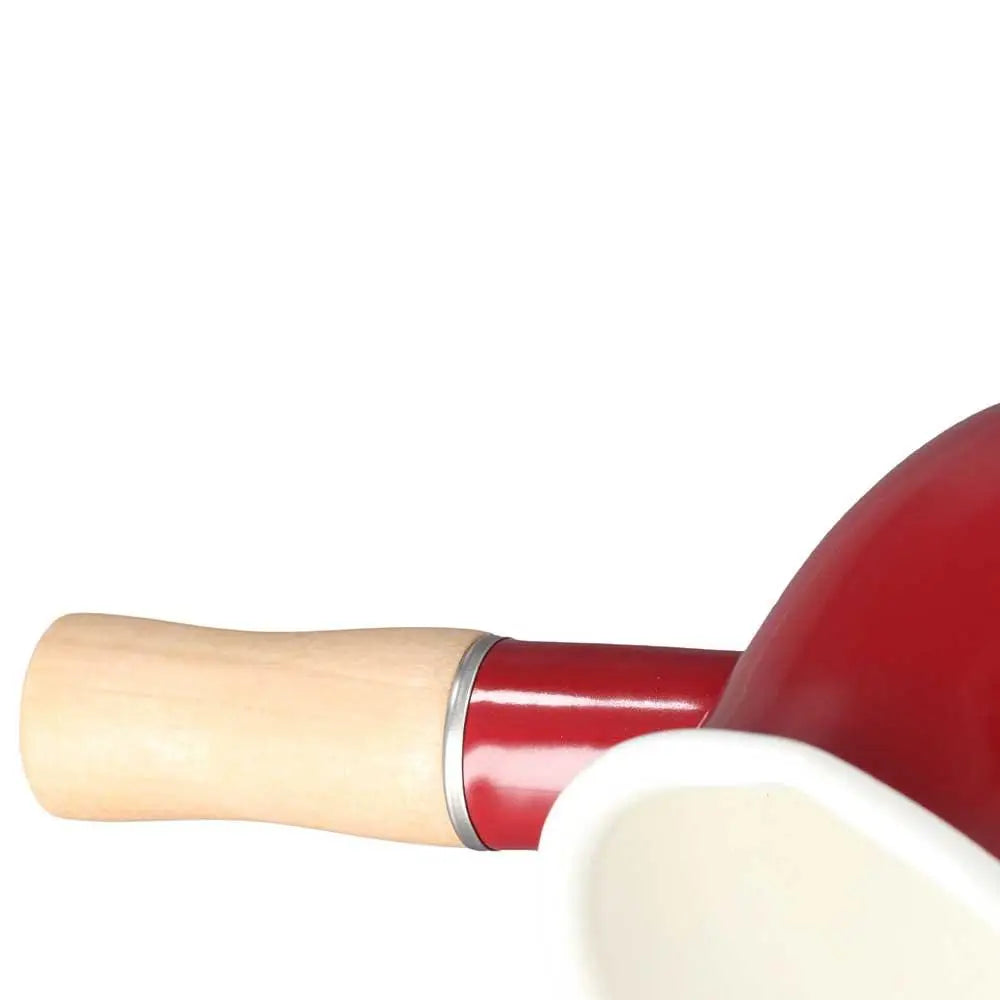 Mini Enamel Milk Pan with Wooden Handle | 500ml | 3 Colours