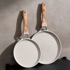 Maifan Stone Non-Stick Crepe & Pancake Pan with Wooden Handle(20/24/28cm) – Flat Pan Ideal for Pancakes, Crepes & Everyday Cooking , Induction & Gas Compatible