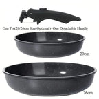 Nonstick Skillet with Detachable Handle – Aluminium, Induction Compatible, Dishwasher Safe, Ideal for Frying, Sautéing, and Everyday Cooking – 20cm & 26cm