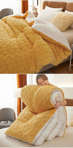 Double-Sided Lamb Wool Weighted Blanket | Anti-Pilling | 4 Sizes | 7 Colours