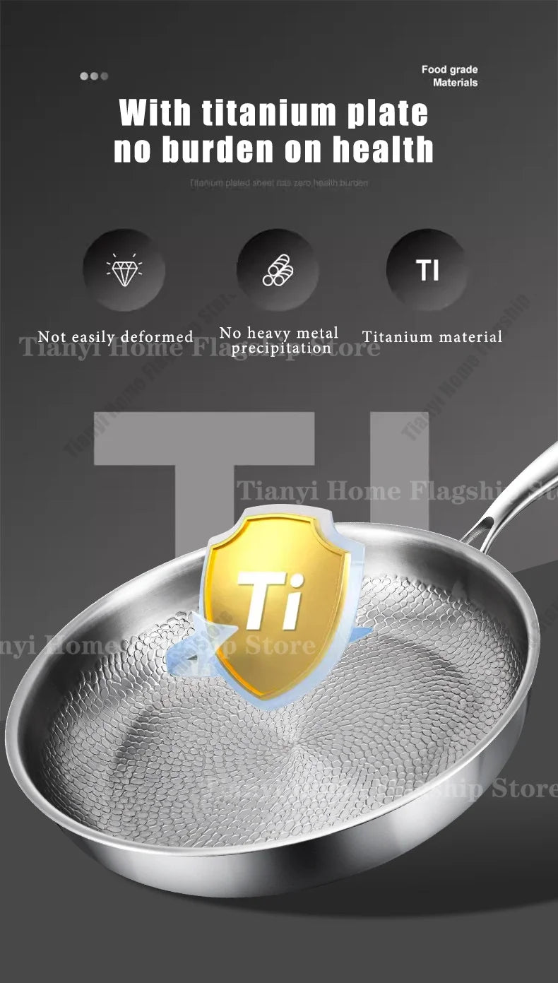 Titanium Coated Stainless Steel Skillet