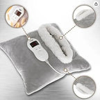 Grey Heated Fleece Pillow