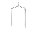 Heavy Duty Green Metal Garden Arbors Steel Frame Garden Arch