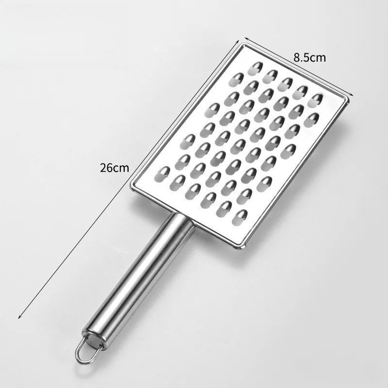 Stainless Steel Kitchen Grater, Zester & Peeler – Available in Different Sizes and Shapes Stainless Steel Handheld Flat Grater – Coarse-Large