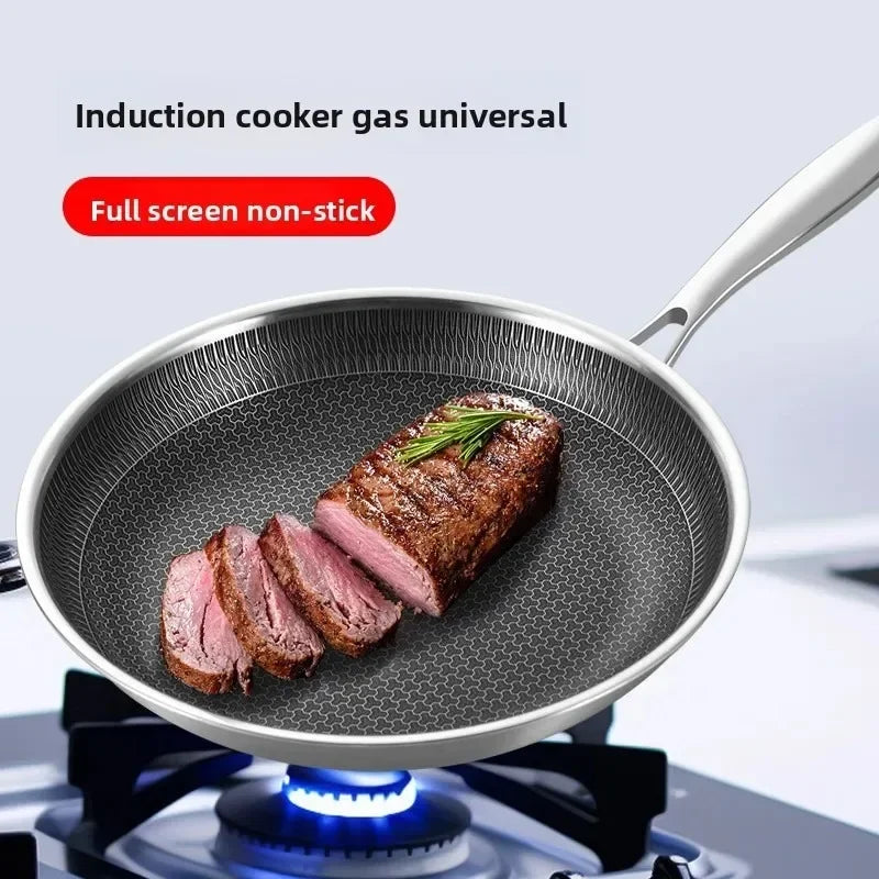 304 Stainless Steel Honeycomb Skillet