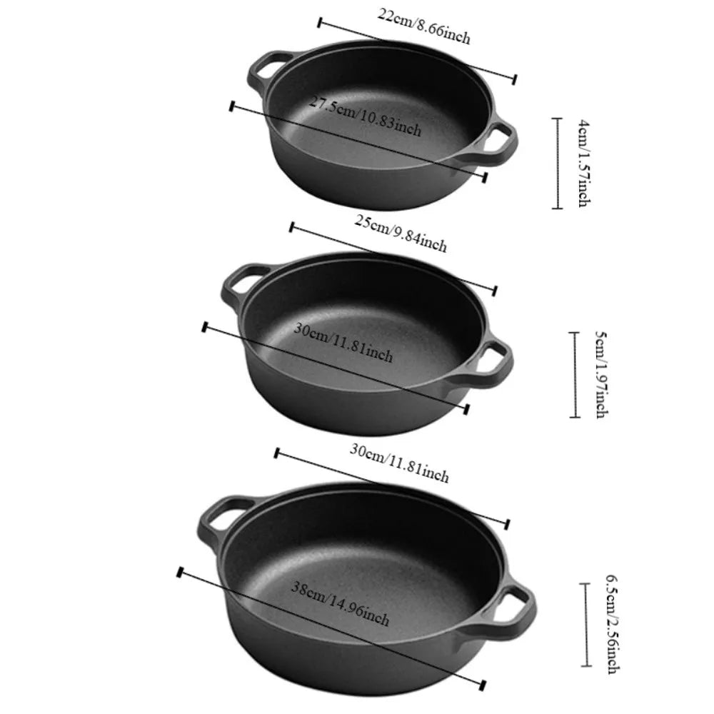 Cast Iron Pan with Dual Handles