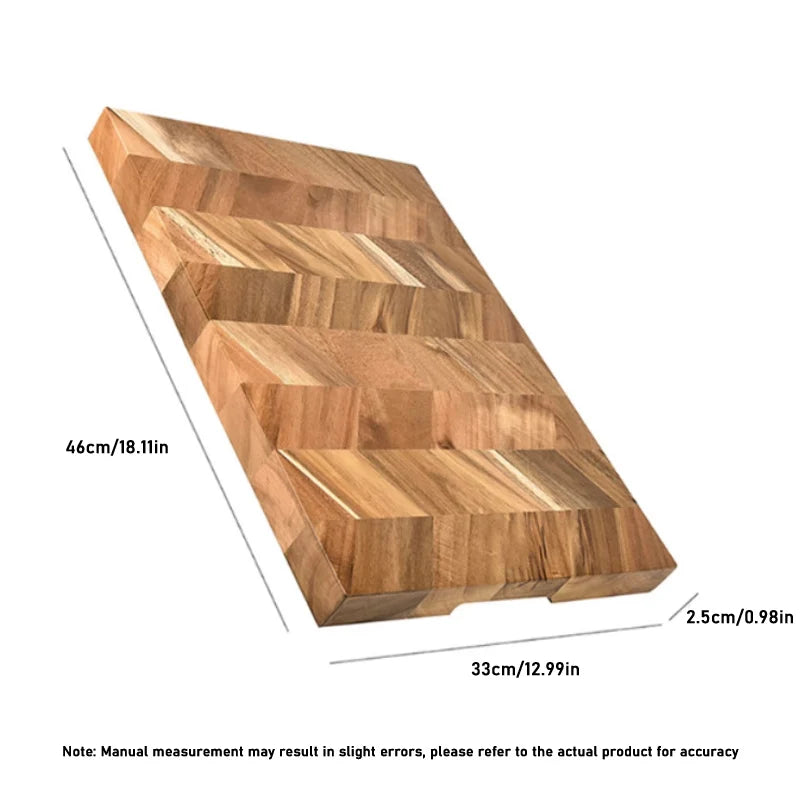 Acacia Wood Rectangular Cutting Board – Natural Wood, Food Safe, Great for Chopping Fruit, Vegetables, and Everyday Kitchen Use