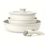 Non-Stick Cookware Set with Detachable Handles