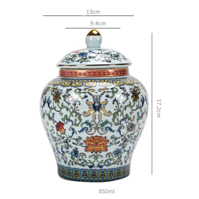 Ceramic Storage Pot & Tea Jar with Lid | Large Capacity | 5 Designs