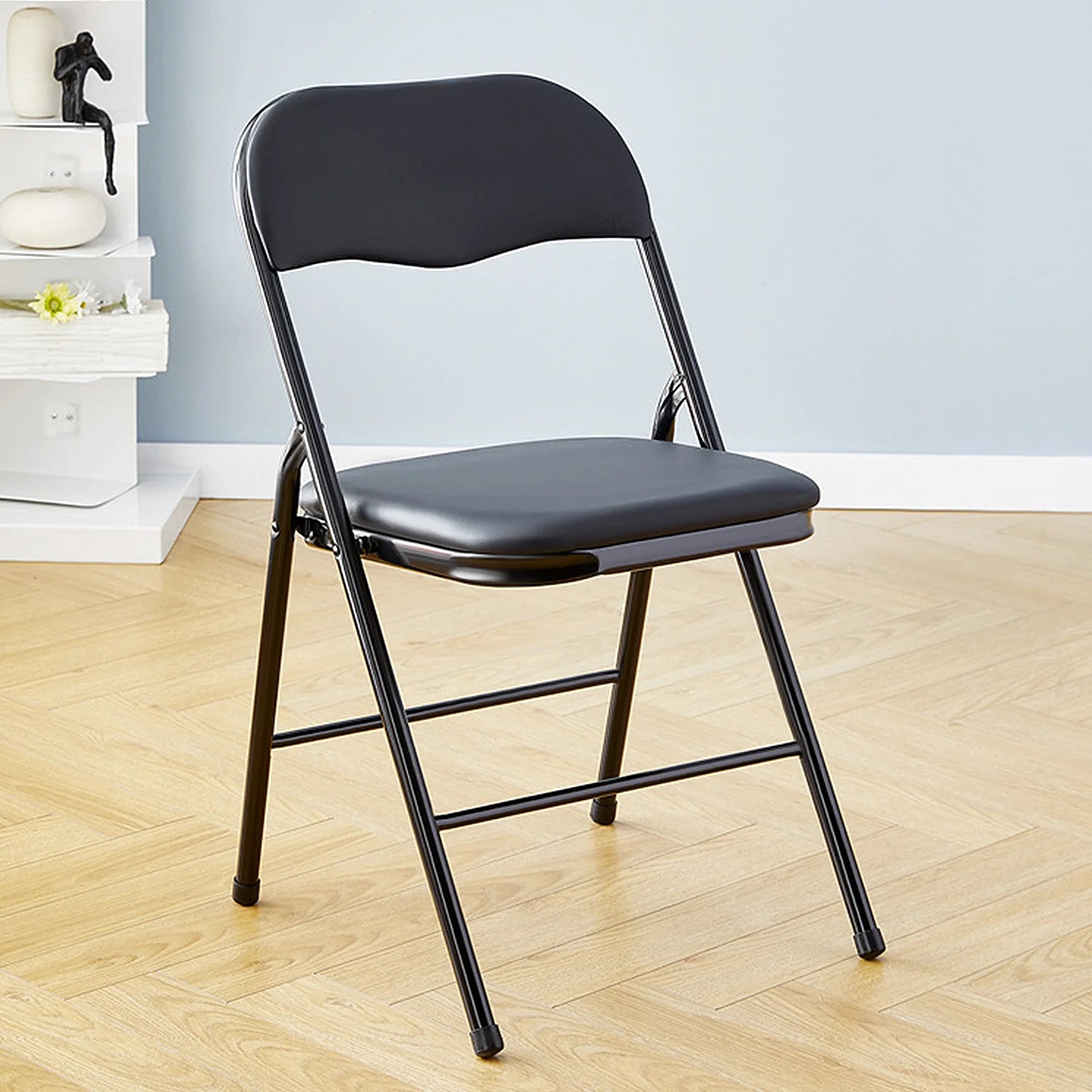 PU Leather Folding Chair with Double-Layer Foam Seat | Available as 1pc or 2pc