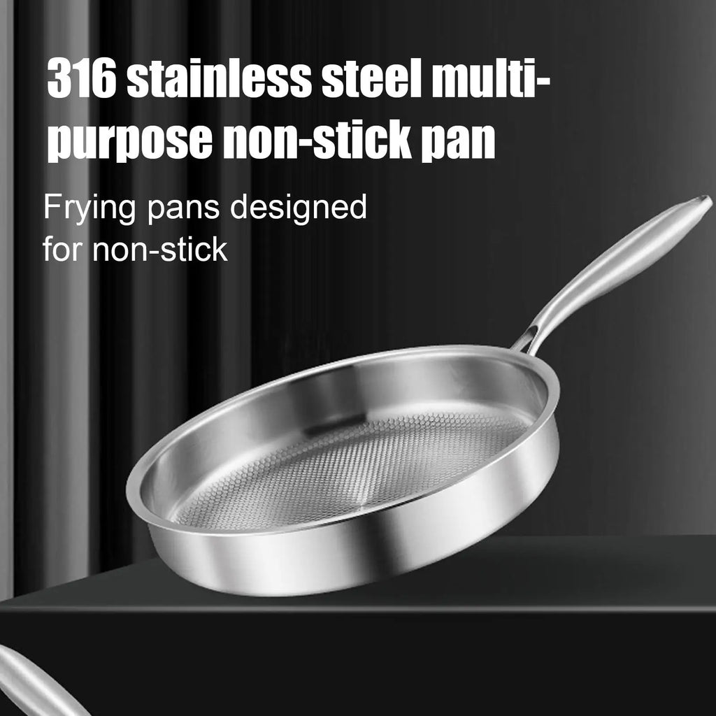 Titanium Alloy Frying Pan with Glass Lid – Scratch Resistant, Detachable Handle, Induction Compatible, Available in 20cm, 22cm, 24cm & 26cm