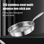 Titanium Alloy Frying Pan with Glass Lid – Scratch Resistant, Detachable Handle, Induction Compatible, Available in 20cm, 22cm, 24cm & 26cm