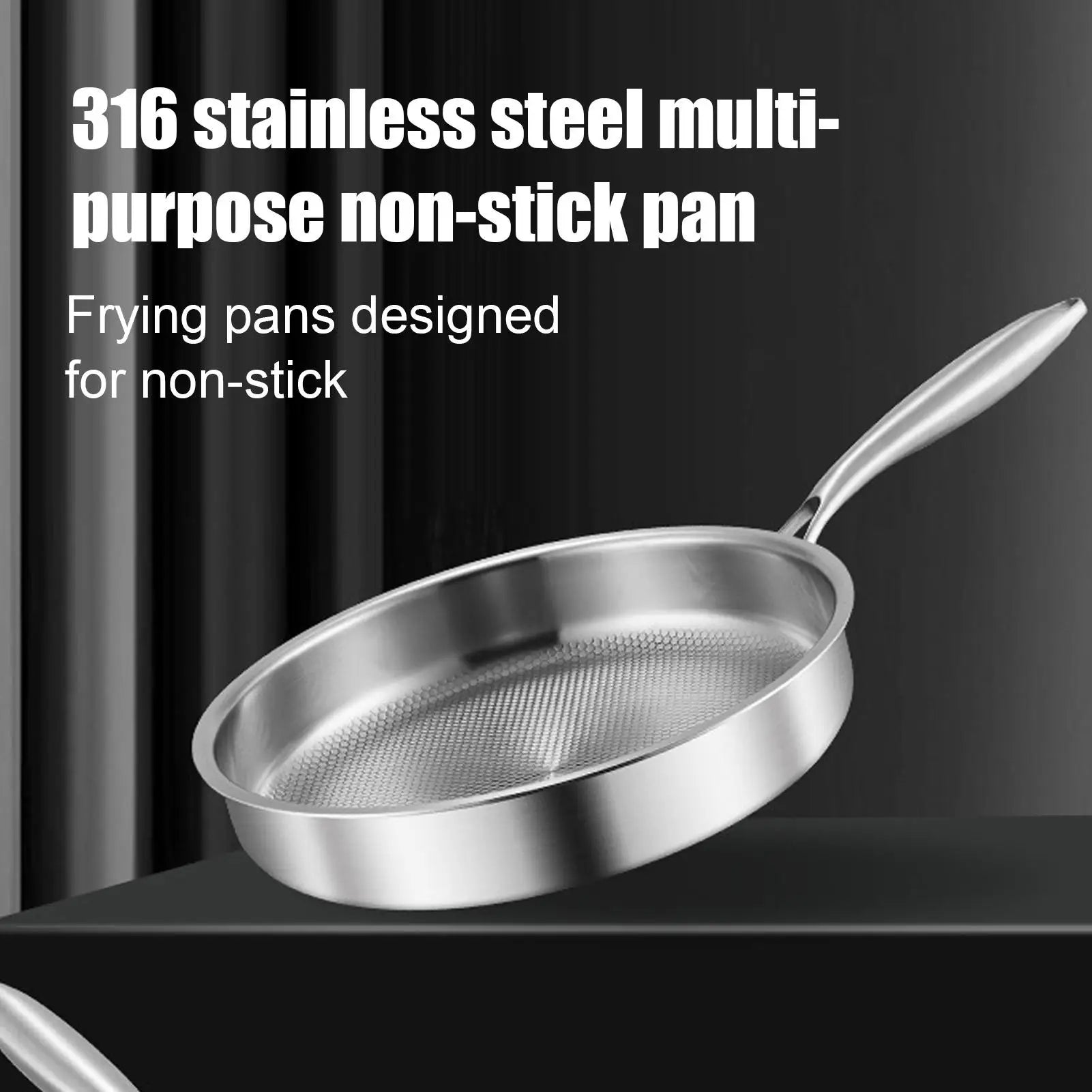 Titanium Alloy Frying Pan with Glass Lid – Scratch Resistant, Detachable Handle, Induction Compatible, Available in 20cm, 22cm, 24cm & 26cm