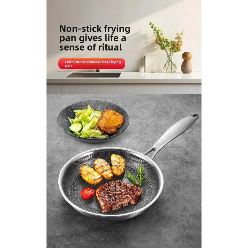 304 Stainless Steel Honeycomb Skillet