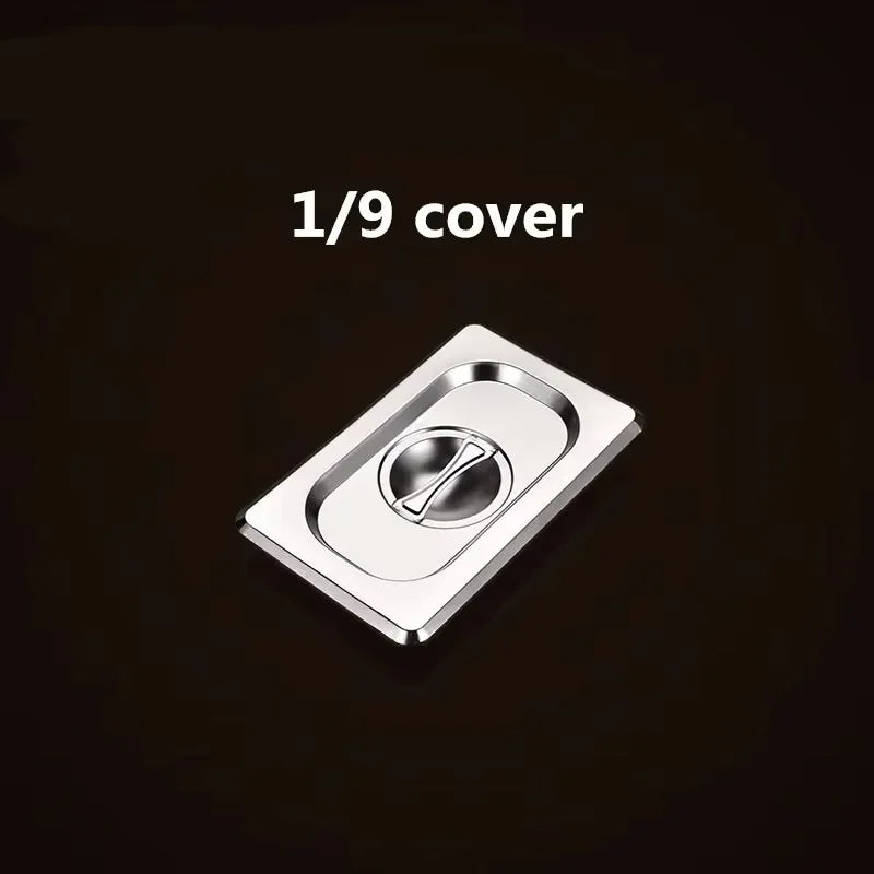 304 Stainless Steel Gastronorm GN Food Pans with Lids – 1/9, 1/6, 1/4, 1/3 & 1/2 Sizes for Buffet, Chafing & Catering 1-9 cover 17.5xH11cm