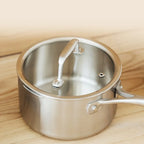 Stainless Steel Saucepan with Heat-Resistant Handle