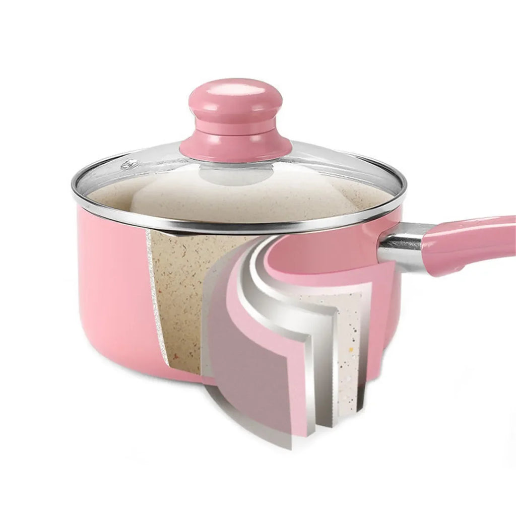 Non-Stick Aluminium Saucepan with Lid – Induction & Gas Compatible, Available in 1.4L & 2.2L