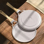 Maifan Stone Non-Stick Crepe & Pancake Pan with Wooden Handle(20/24/28cm) – Flat Pan Ideal for Pancakes, Crepes & Everyday Cooking , Induction & Gas Compatible