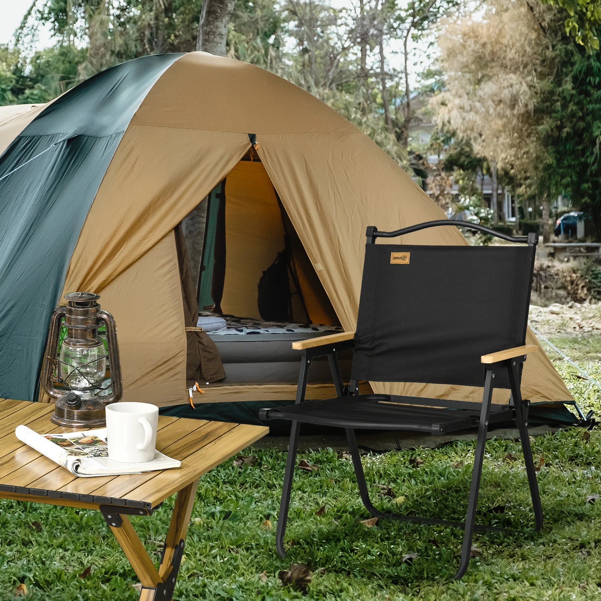 Oxford Fabric Folding Camping Chair | Lightweight & Portable | 2 Colours