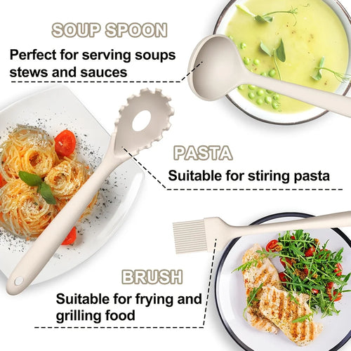 22-Piece Silicone Cooking Utensils Set with Holder – Heat Resistant, Non-Stick Safe & Dishwasher Safe