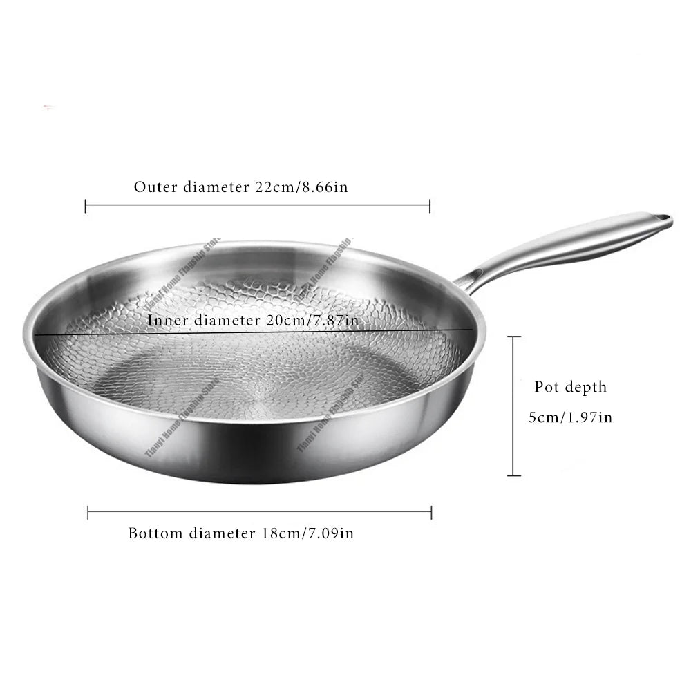 Titanium Coated Stainless Steel Skillet 22cm
