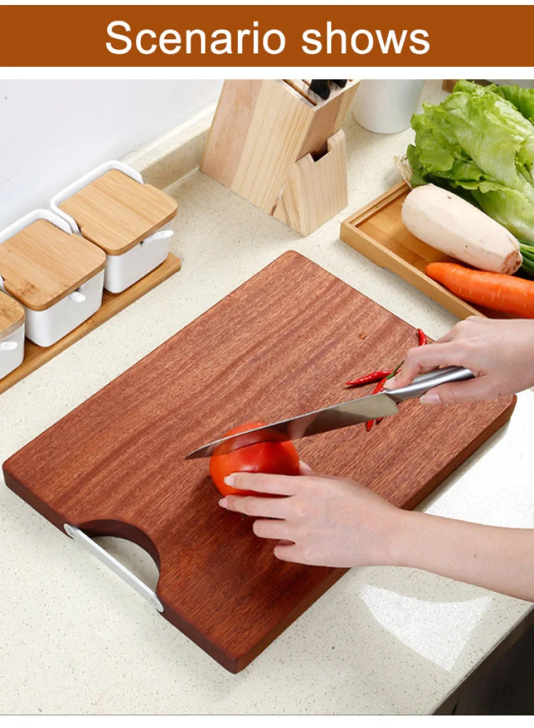 Solid Wood Rectangular Cutting Board – Eco-Friendly, Great for Chopping Fruit, Vegetables, and Everyday Kitchen Preparation