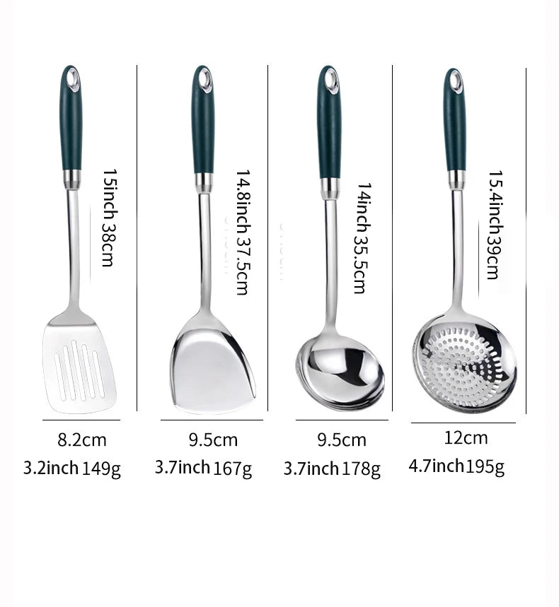304 Stainless Steel Kitchen Utensil Set 4-Piece Blue-Silver China Mainland