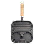 Cast Iron Kitchen Egg Frying Pan 3 Cup Nonstick Breakfast Pan For Gas And Induction Stoves Burger Sausage