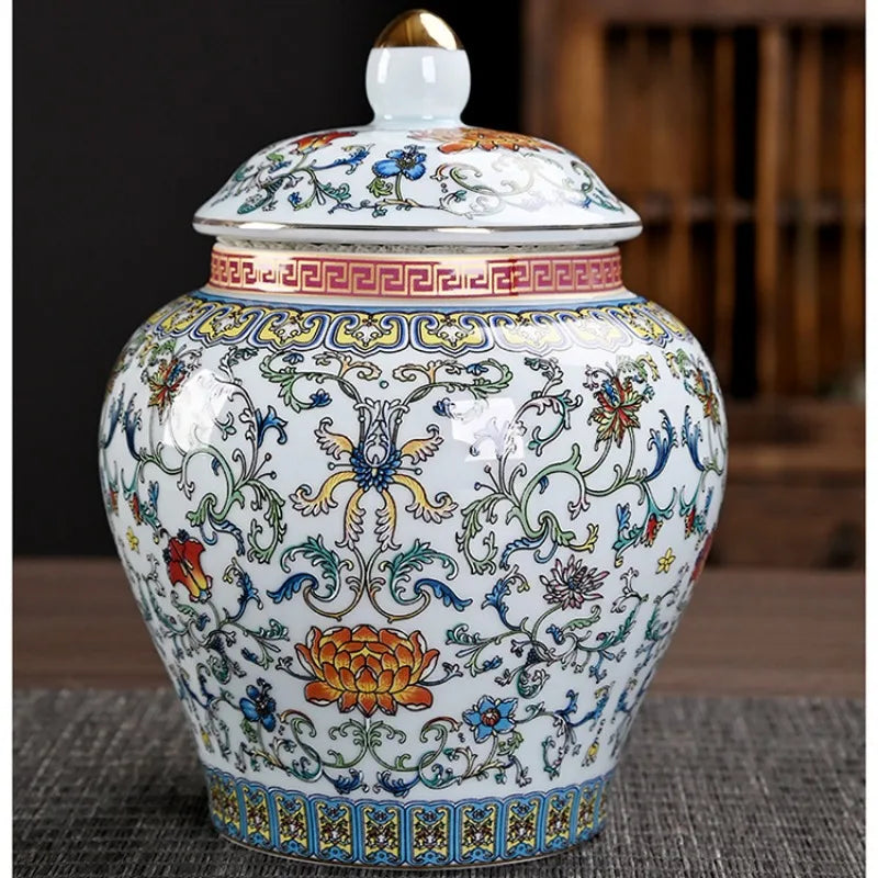 Ceramic Storage Pot & Tea Jar with Lid | Large Capacity | 5 Designs