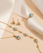 Blue Topaz Bracelet in 18k Gold Vermeil