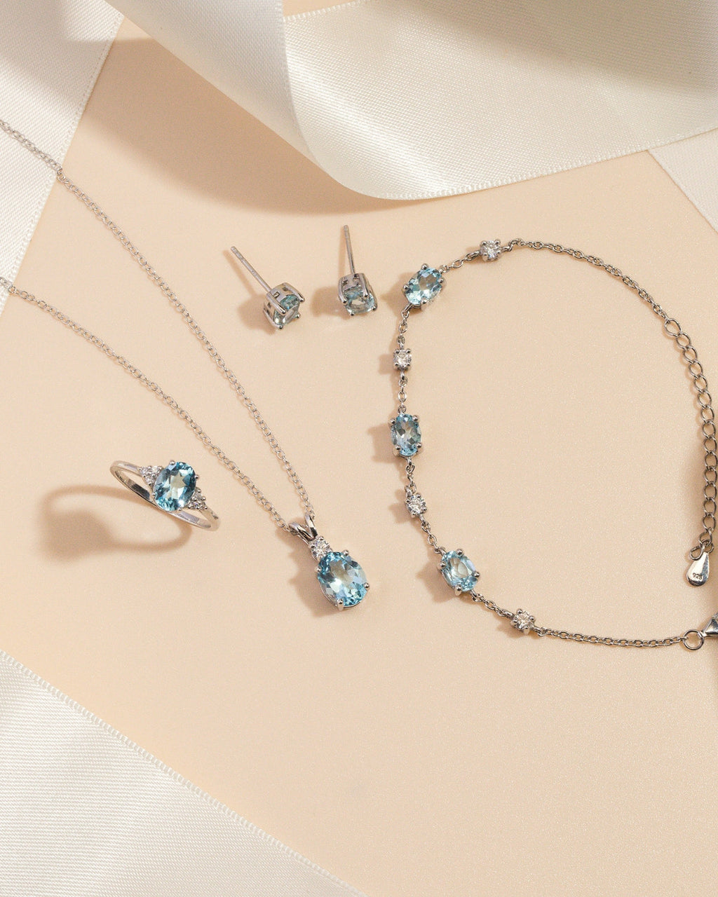Mini Set 2 - Blue Topaz Jewellery Set in Sterling Silver