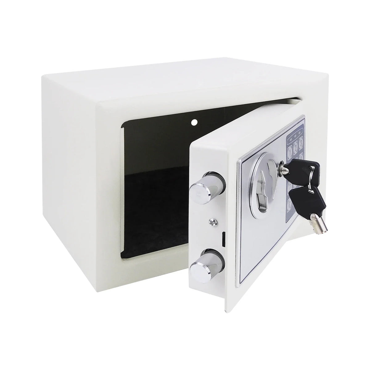 4.6L Electonic Safe Box with Keypad and 2 Keys, Wall Mounted Safe with Prodrilled Holes, Security Safe Box for Home Hotel Use