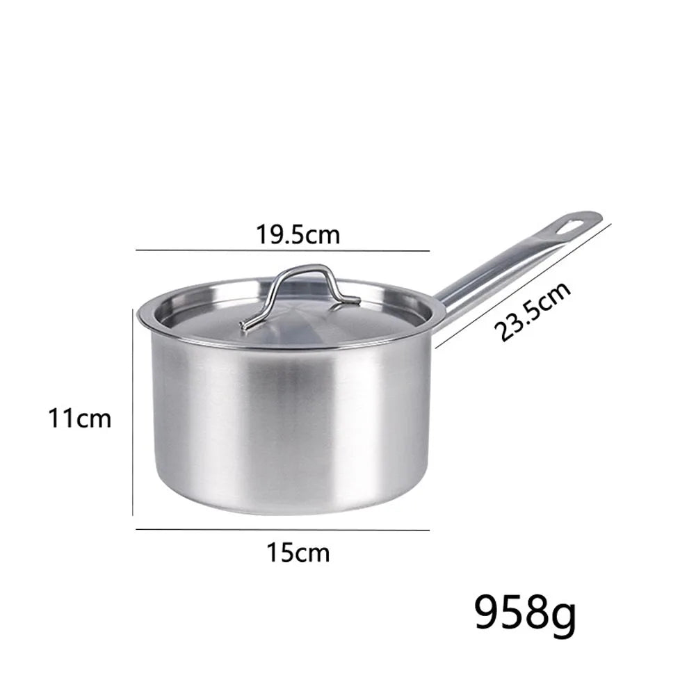 Stainless Steel Saucepan with Lid - Available sizes: 16cm, 18cm, 20cm, 22cm, 24cm