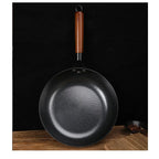Handmade Uncoated Cast Iron Skillet 28cm