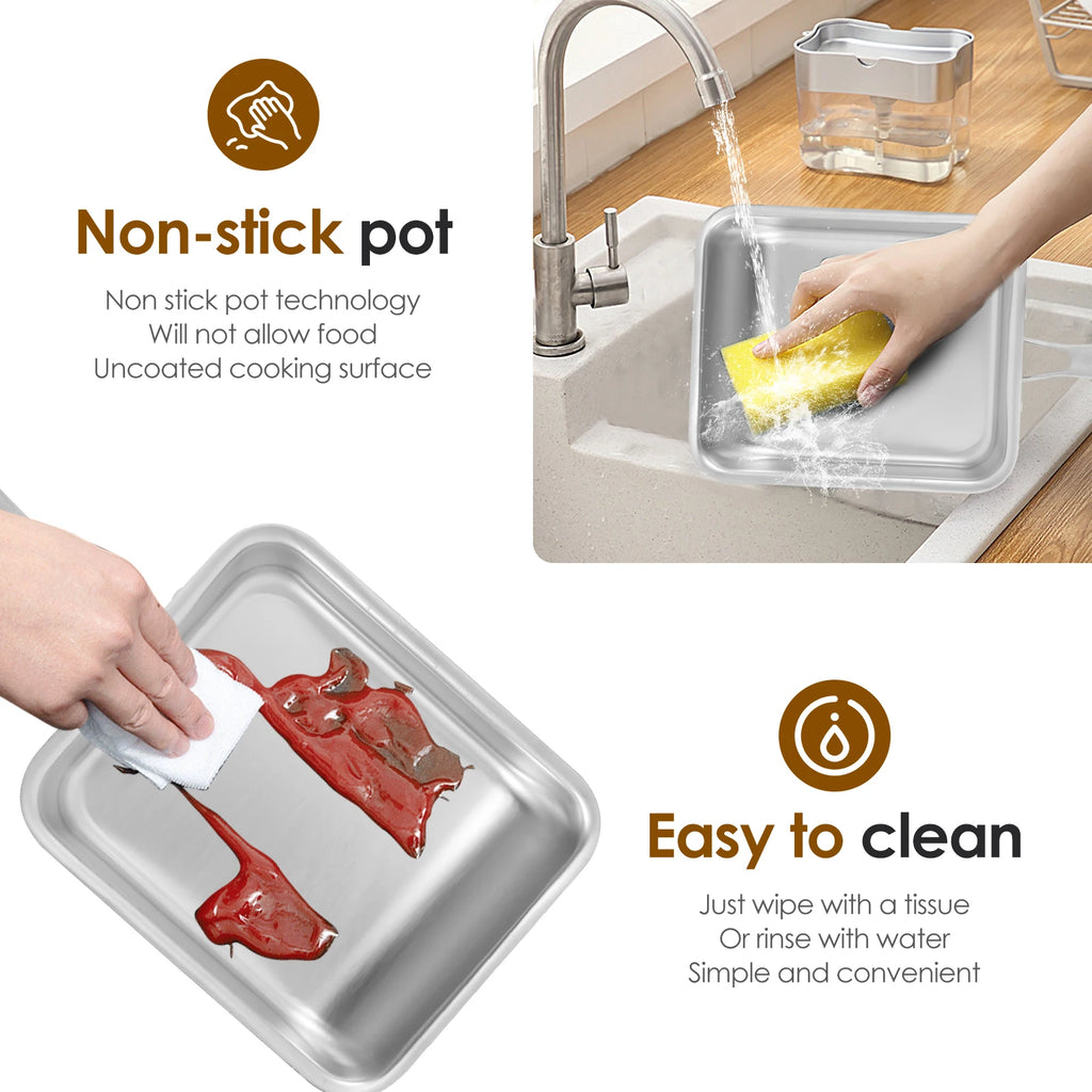 Stainless Steel Tamagoyaki Japanese Omelette Pan