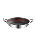 Honeycomb-Textured Stainless Steel Hybrid Wok & Stir-Fry Pan with Double Handles – Large Nonstick Pan, Available in 24cm/28cm