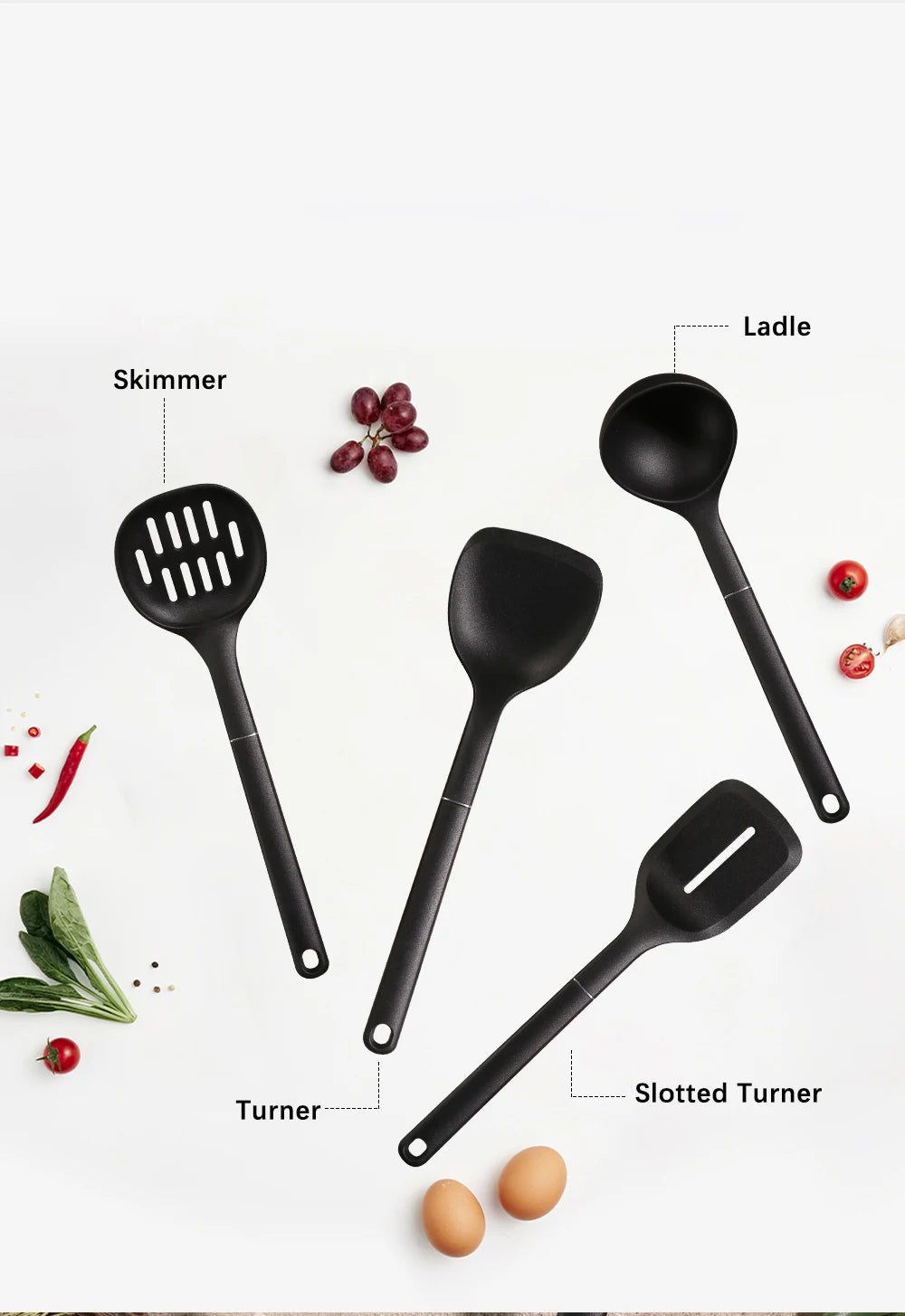 4-Piece Food Grade Silicone Spatula Set – Heat Resistant, Non-Stick Safe