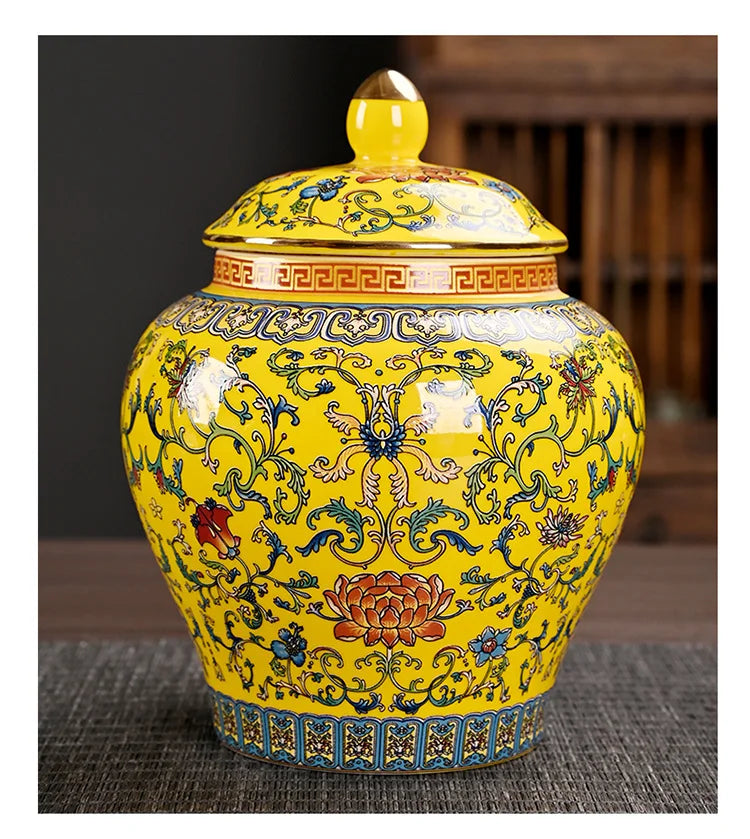 Ceramic Storage Pot & Tea Jar with Lid | Large Capacity | 5 Designs