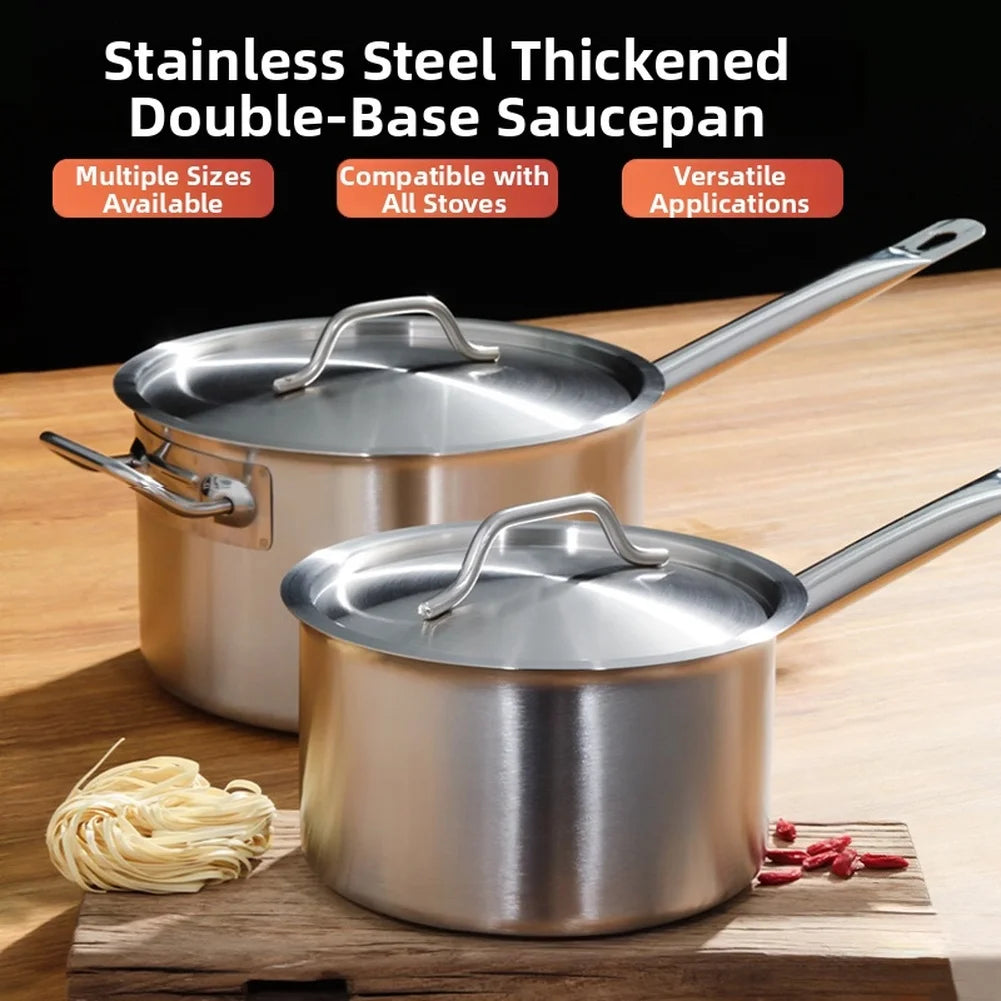 Stainless Steel Saucepan with Lid - Available sizes: 16cm, 18cm, 20cm, 22cm, 24cm