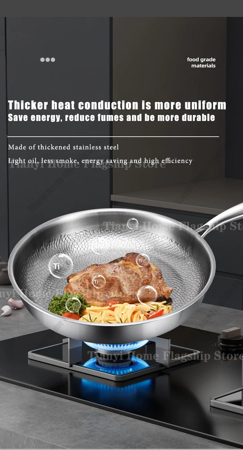 Titanium Coated Stainless Steel Skillet