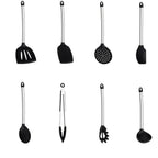 8-Piece Silicone Kitchen Utensils Set – Non-Scratch, Heat Resistant | Spatula, Spoons, Tongs & More