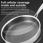 30cm Hybrid Nonstick Frying Pan | 316 Stainless Steel Deep Skillet with Glass Lid | Gas, Electric & Induction Compatible