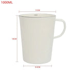 White Enamel Measuring & Milk Cup | Gas & Induction Safe | 500ml & 1000ml
