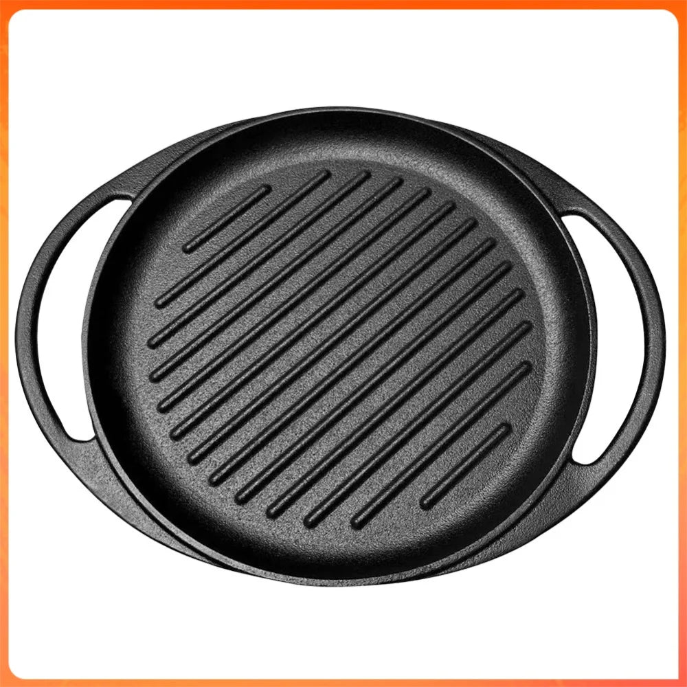 Iron Grill Pan with Dual Handles - 10 Inch China Mainland