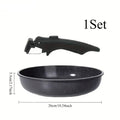 Nonstick Skillet with Detachable Handle – Aluminium, Induction Compatible, Dishwasher Safe, Ideal for Frying, Sautéing, and Everyday Cooking – 20cm & 26cm Black 26cm