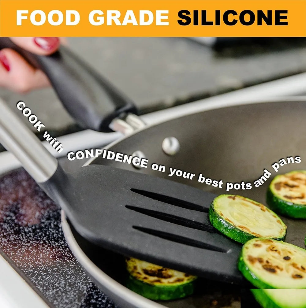 9-Piece Silicone Kitchen Utensils Set with Kitchen Utensils Storage Holder – Non-Scratch, Heat Resistant & Dishwasher Safe