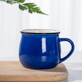 Vintage Ceramic Coffee Mug | 300ml / 10oz | 8 Colours dark blue 301-400ml